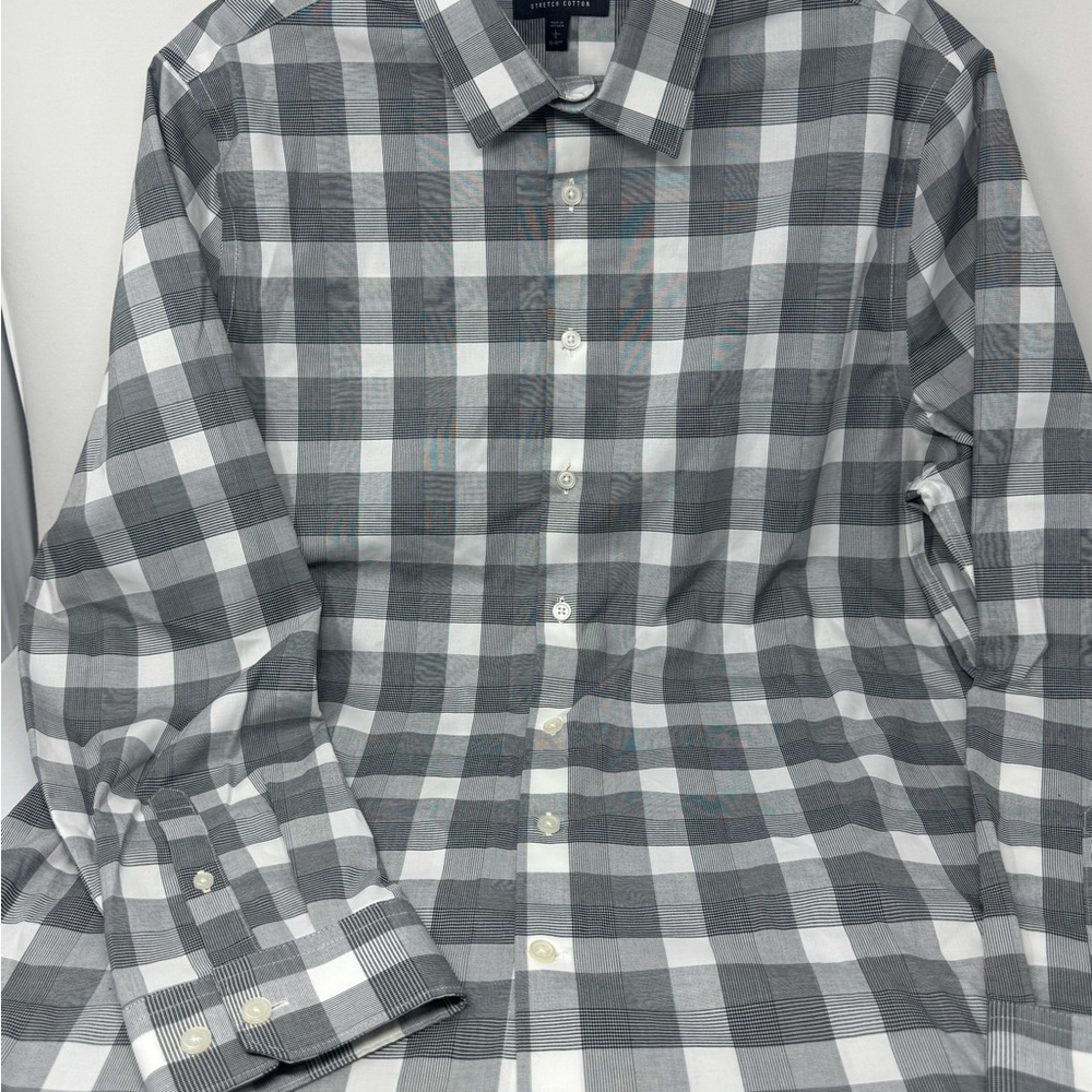 Express Gray Plaid Men's Shirt